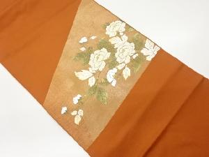 金彩牡丹模様刺繍名古屋帯